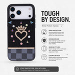 Vissel Heart Crystal Luxury Case for iPhone 17 Pro Max