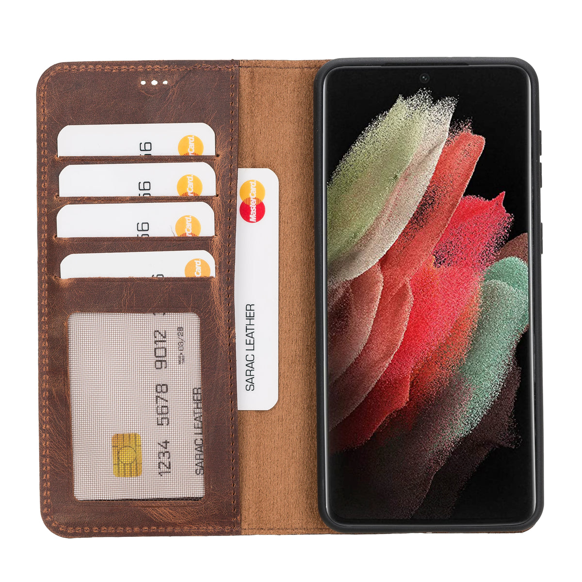 Liluri Samsung Galaxy S21 Plus Detachable Leather Wallet Case