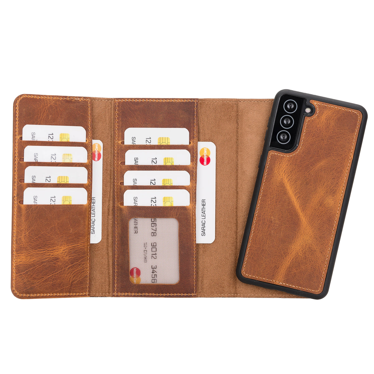 Santa Samsung Galaxy S21 Plus Leather Detachable Wallet Case