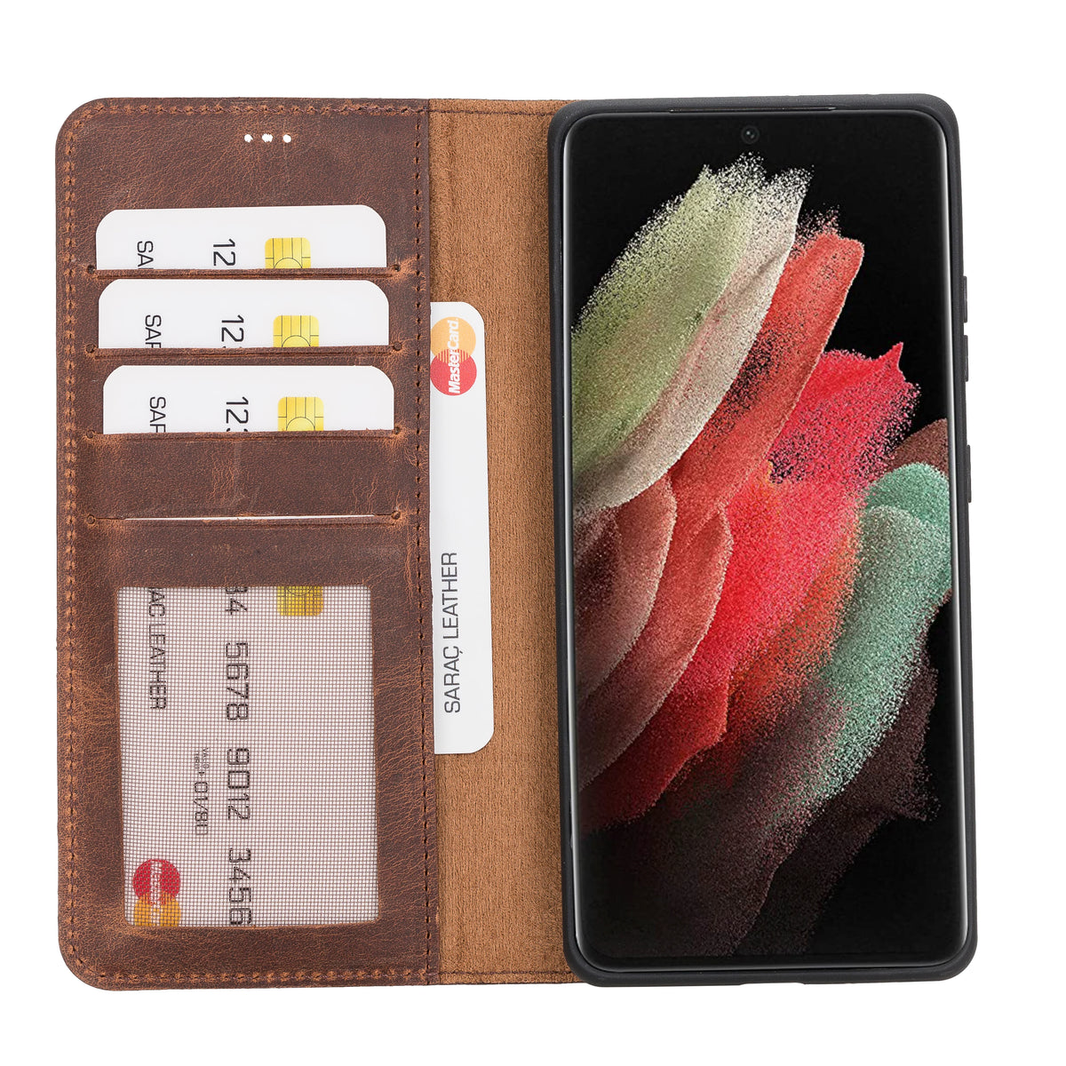 Liluri Samsung Galaxy S21 Ultra Detachable Leather Wallet Case
