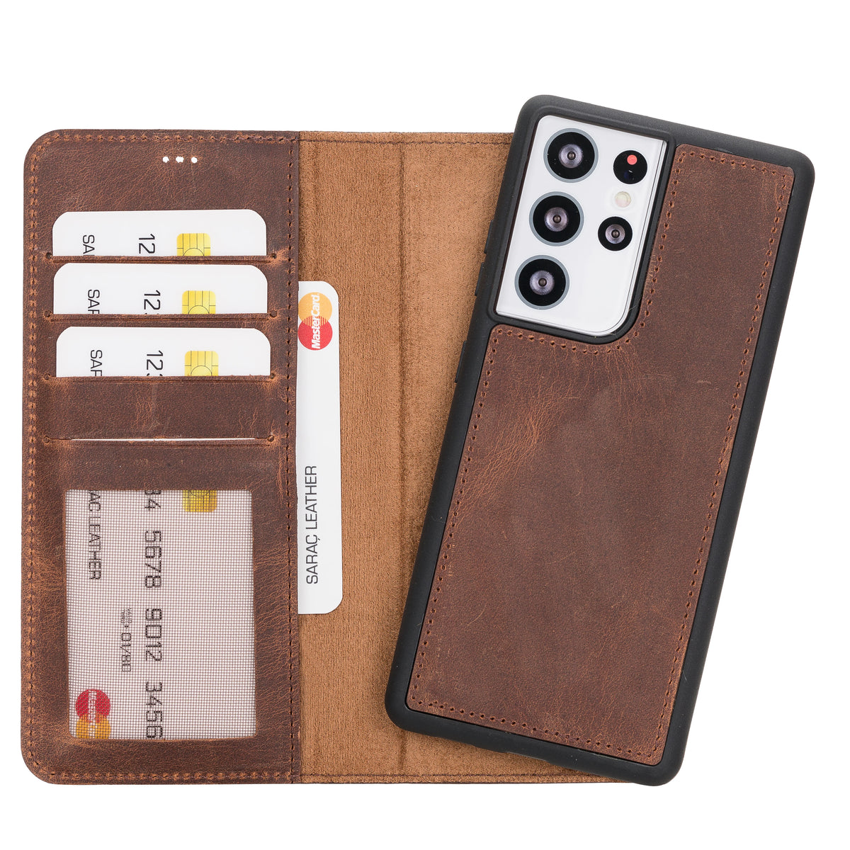 Liluri Samsung Galaxy S21 Ultra Detachable Leather Wallet Case