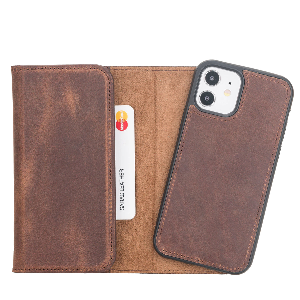 Santa iPhone 12 Mini Leather Detachable Wallet Case