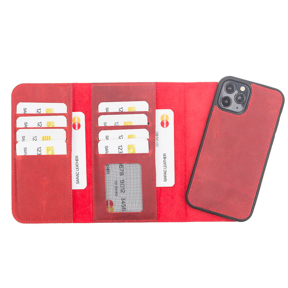 Santa iPhone 12 Pro Max Leather Detachable Wallet Case