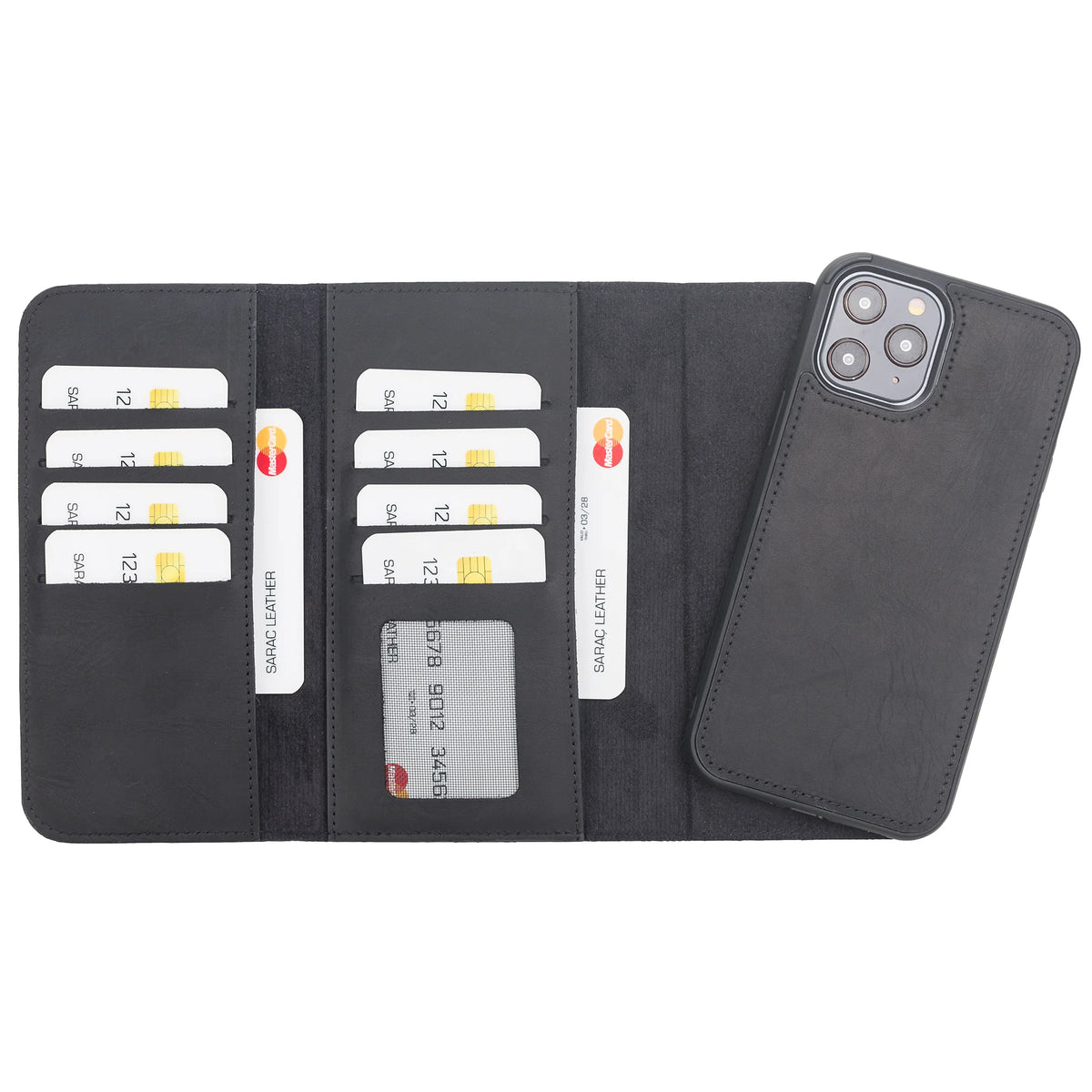 Santa iPhone 12 Pro Leather Detachable Wallet Case