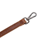 Slim Leather Laptop Bag, Genuine Leather Case, Shoulder Strap (Elona)