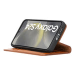 Leather Wallet Case for Samsung Galaxy S24, Plus & Ultra | RFID Blocking, Card Holder, Wireless Charging Compatible (Sylvara)
