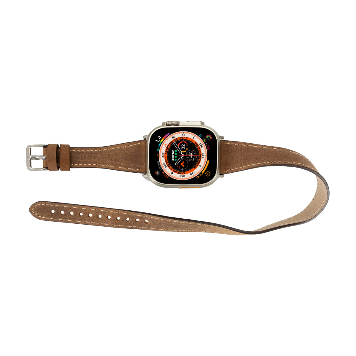 Quantum Slim Double Tour Apple Watch Leather Band