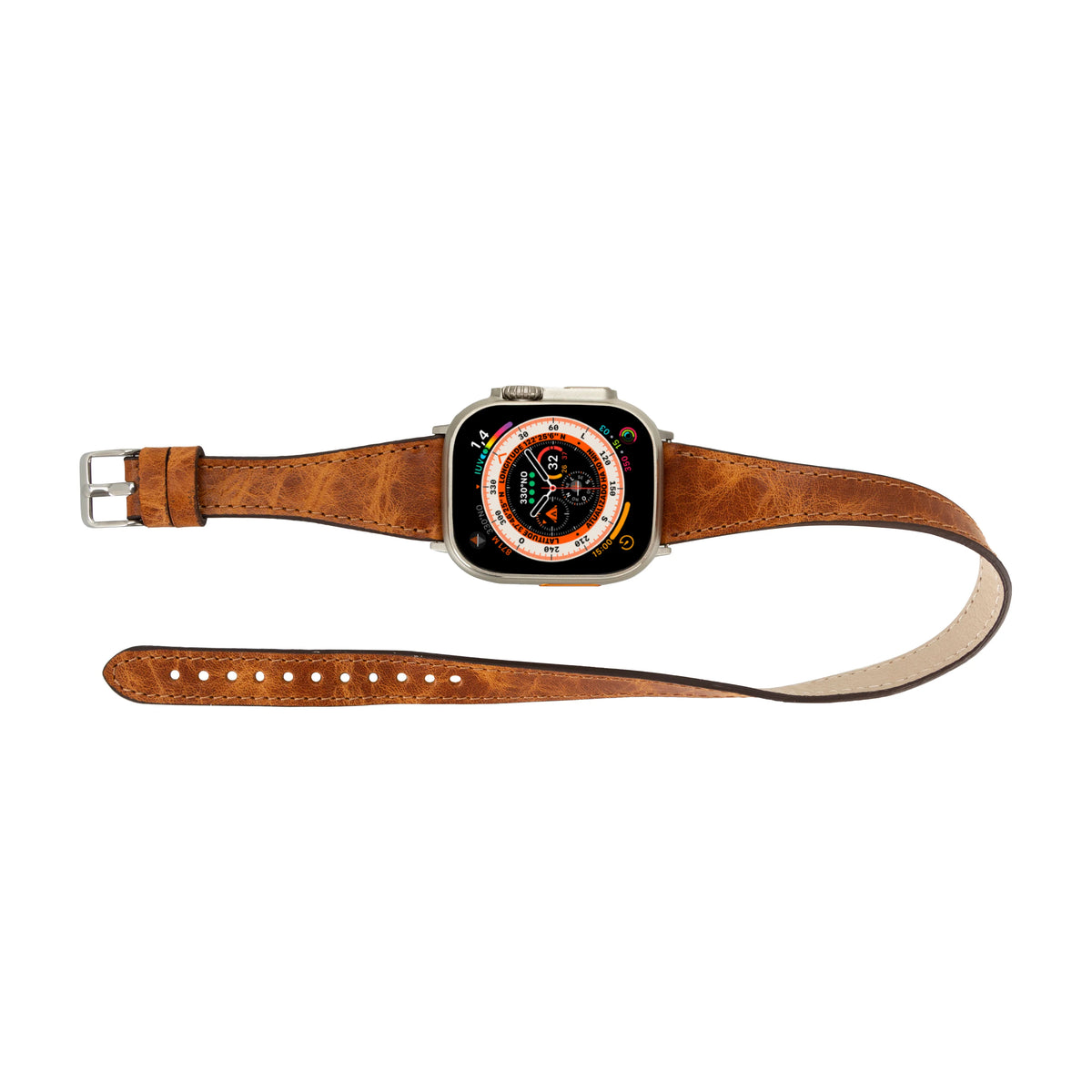Quantum Slim Double Tour Apple Watch Leather Band