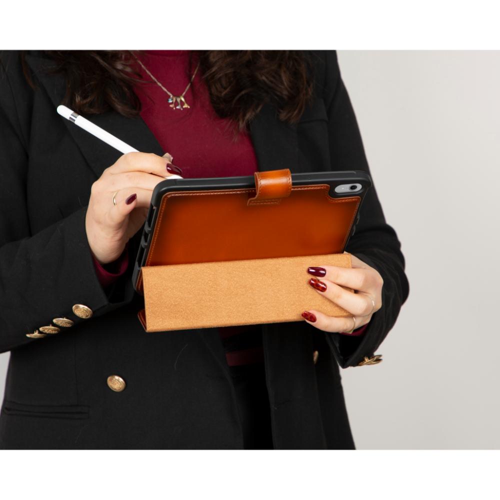 Leather iPad Mini 8.3" Case: Slim Folio Cover with Pen Holder (Astar)