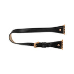 Hector Double Tour Leather Apple Watch Band with Rose Gold Trok