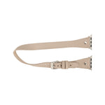 Hector Double Tour Leather Apple Watch Band with Silver Trok