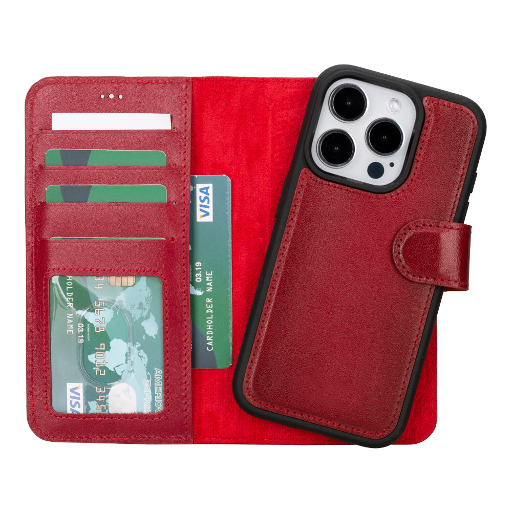 Magic iPhone 16 Series Detachable Leather Wallet Case