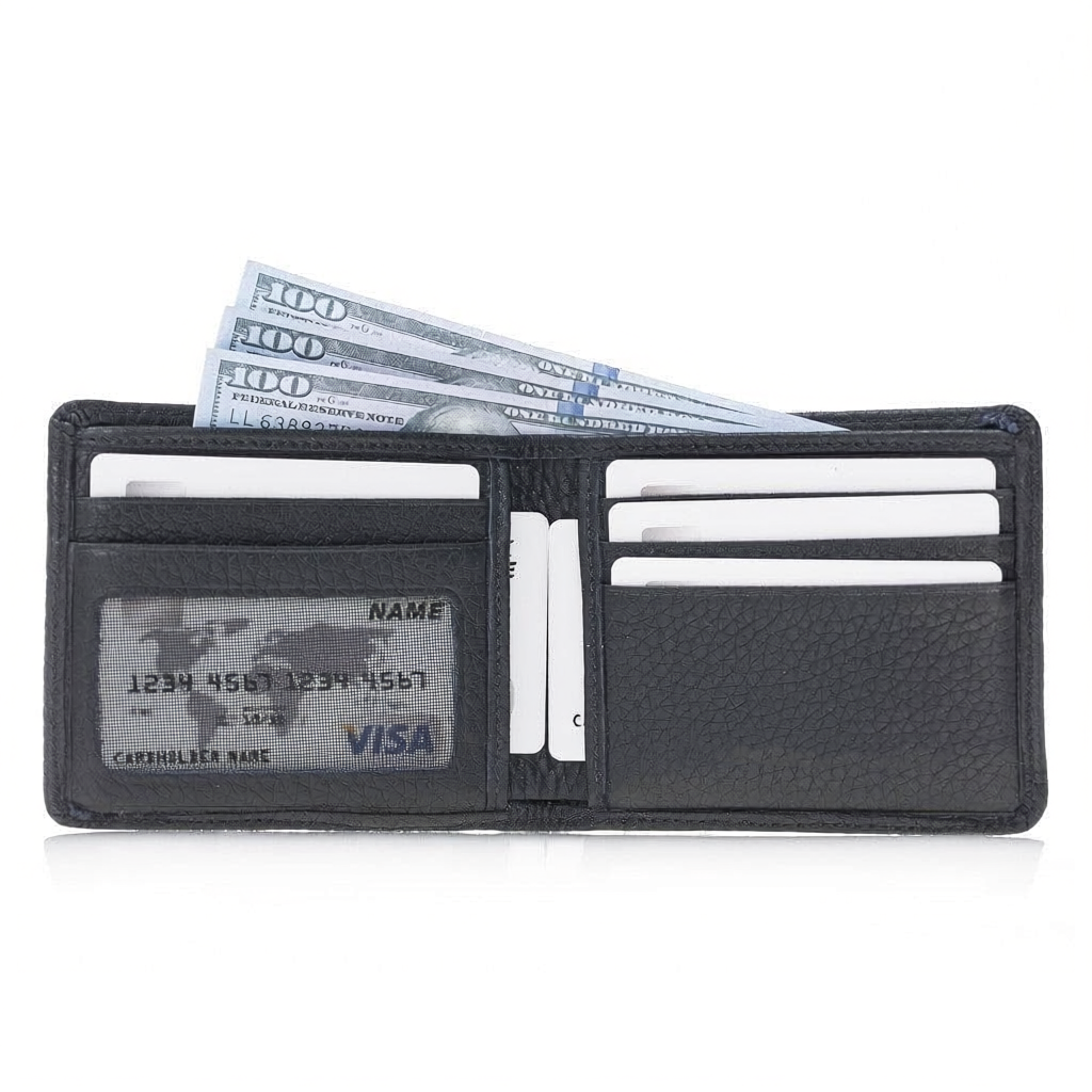 Leather Wallet โ Genuine Leather Bifold Wallet with Card Slots (Torin)