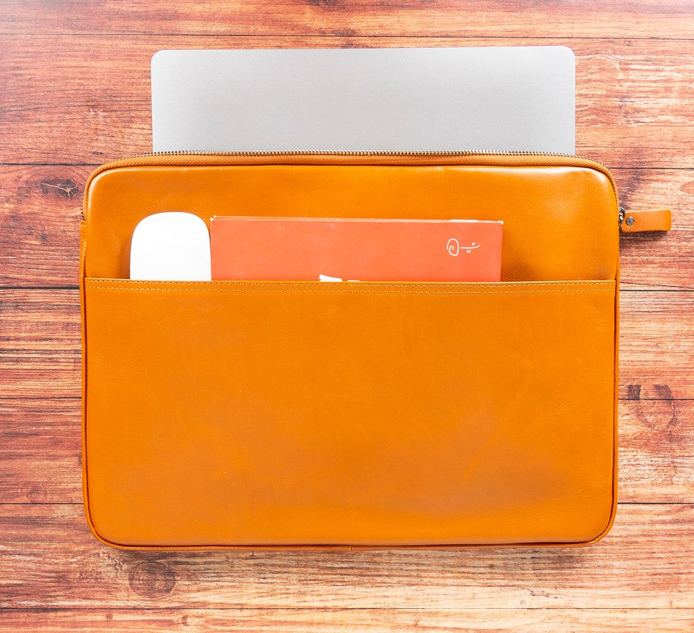 Leather Laptop Bag – Super Slim Genuine Leather Case for 12", 14", 16" Devices (Astora)