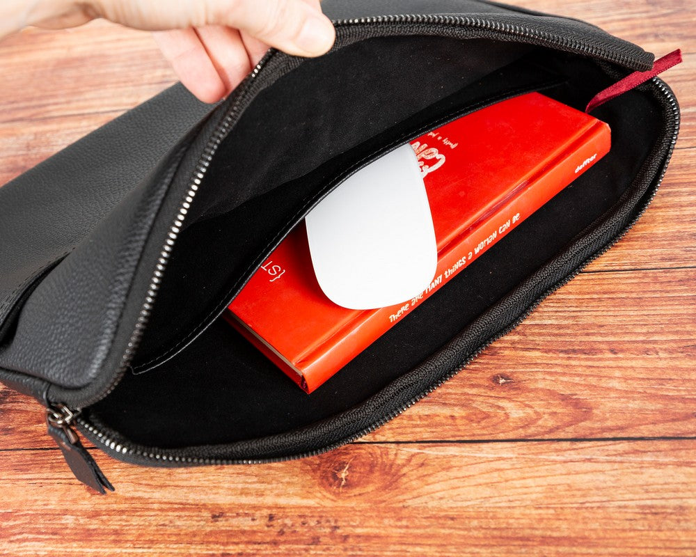 Leather Laptop Bag – Super Slim Genuine Leather Case for 12", 14", 16" Devices (Astora)