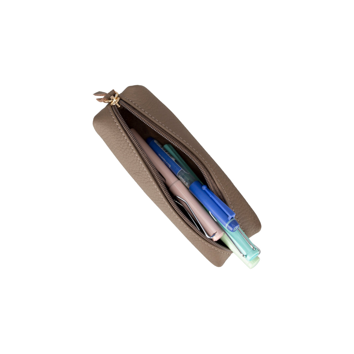 Leather Pencil Case – Genuine Leather Multipurpose Pouch for Office, Tools & Cosmetics (Lilia)