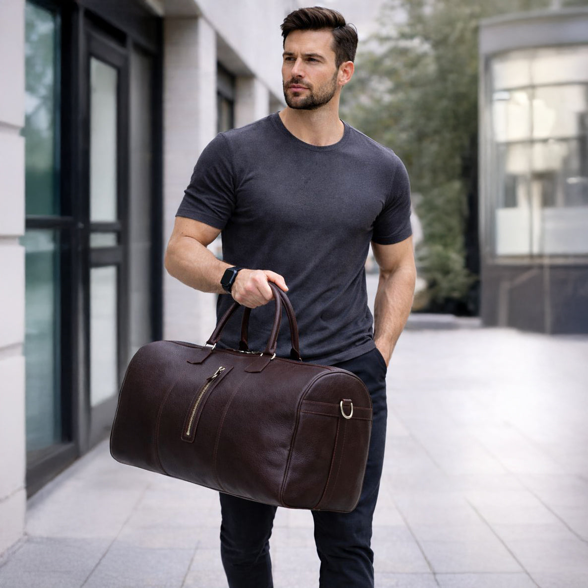 Matilda Leather Weekend Duffle Bag