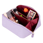 Personalized Leather Cosmetic Bag: Water-Resistant Travel Toiletry Organizer (Natalie)