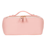 Personalized Leather Cosmetic Bag: Water-Resistant Travel Toiletry Organizer (Natalie)