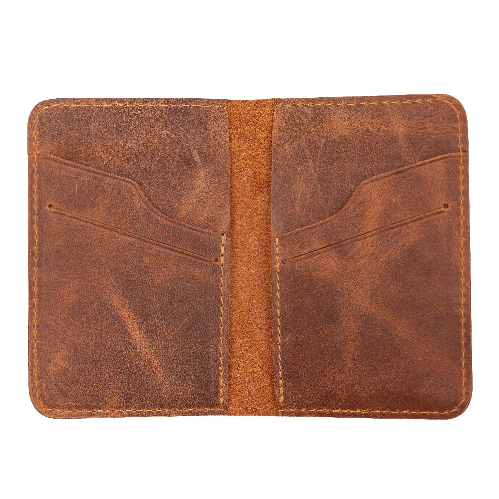 Leather Card Holder – Minimalist Slim Bifold Wallet for Men & Women (Matteo)