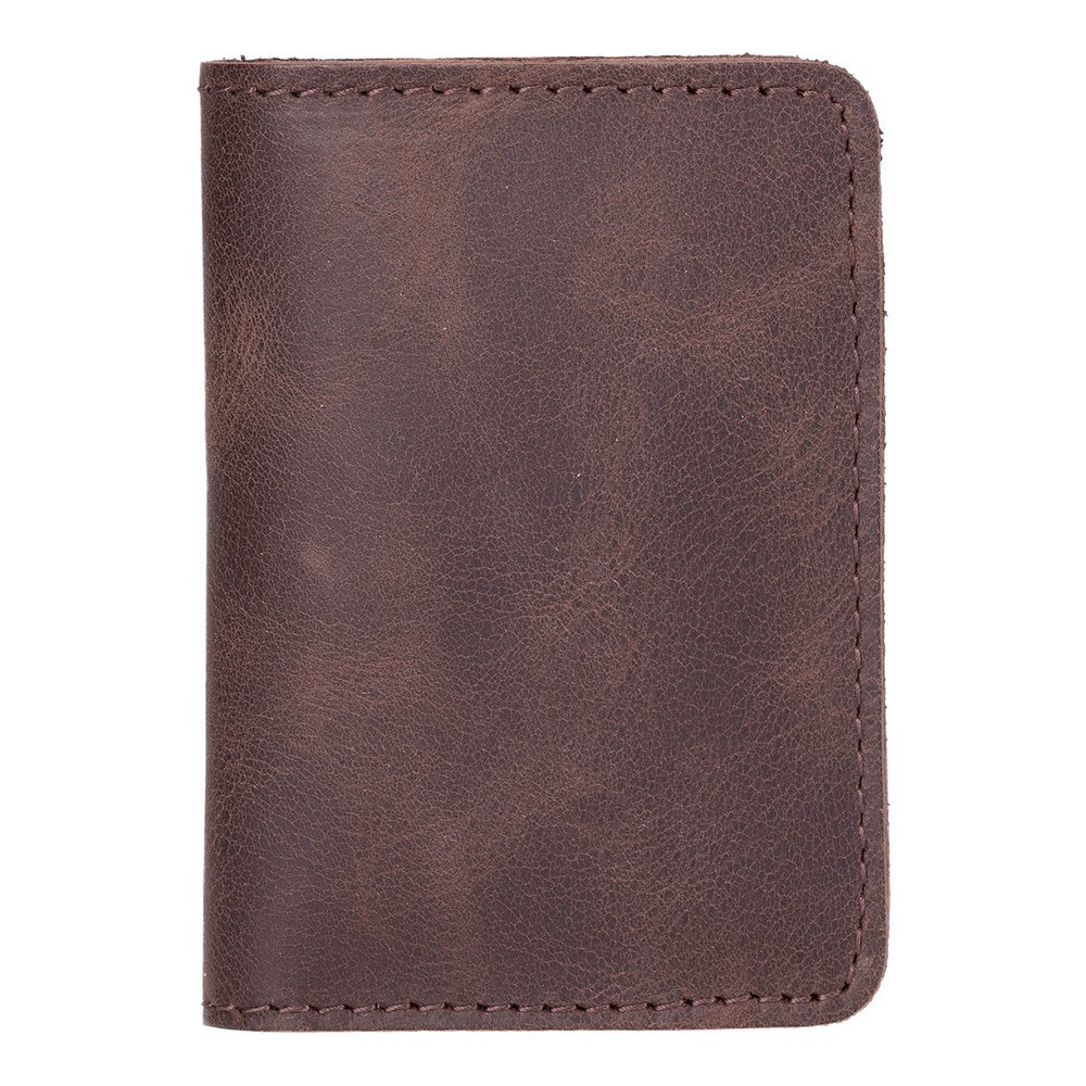 Leather Card Holder – Minimalist Slim Bifold Wallet for Men & Women (Matteo)