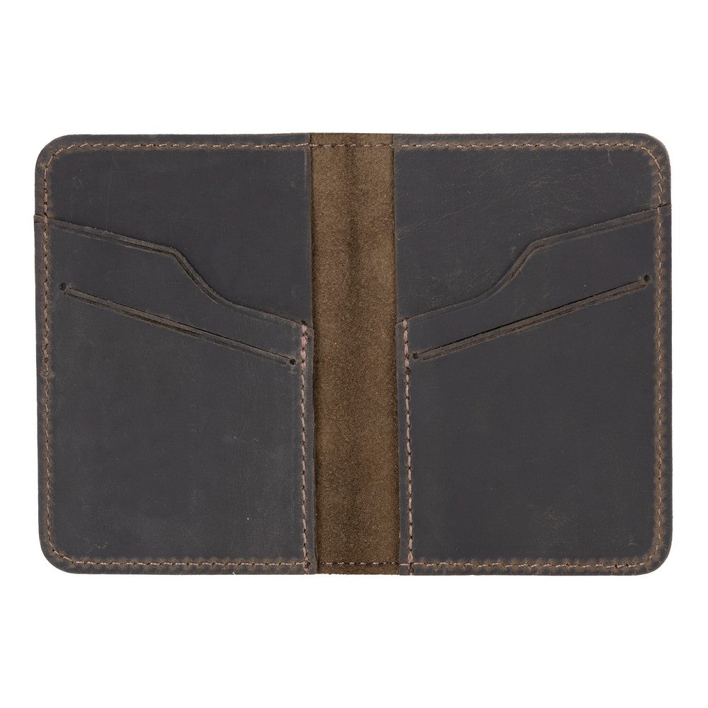 Leather Card Holder – Minimalist Slim Bifold Wallet for Men & Women (Matteo)
