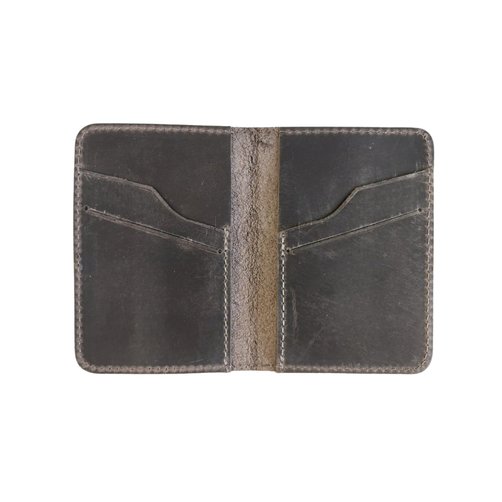 Leather Card Holder – Minimalist Slim Bifold Wallet for Men & Women (Matteo)