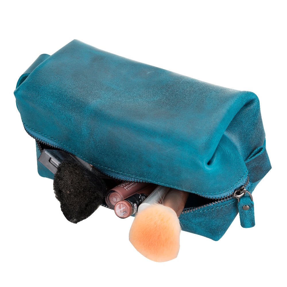 Genuine Leather Dopp Kit, Men's & Women's Toiletry Bag, Travel Organizer, Shaving Bag (Rhett)