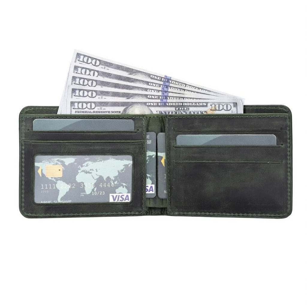 Leather Wallet โ Genuine Leather Bifold Wallet with Card Slots (Torin)