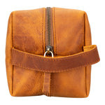 Genuine Leather Dopp Kit, Men's & Women's Toiletry Bag, Travel Organizer, Shaving Bag (Rhett)