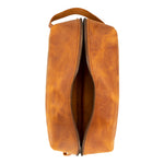 Genuine Leather Dopp Kit, Men's & Women's Toiletry Bag, Travel Organizer, Shaving Bag (Rhett)