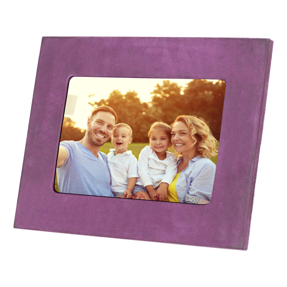 Leather Desktop Photo Frame 22x17cm frame for 15x10cm photos (8.6x6.6inch frame for 5.9x3.9inch photos)