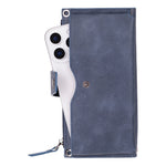 Crossbody Leather Wallet – with Phone Compartment, Card Slots & Shoulder Strap (Calista)