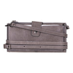 Crossbody Leather Wallet – with Phone Compartment, Card Slots & Shoulder Strap (Calista)