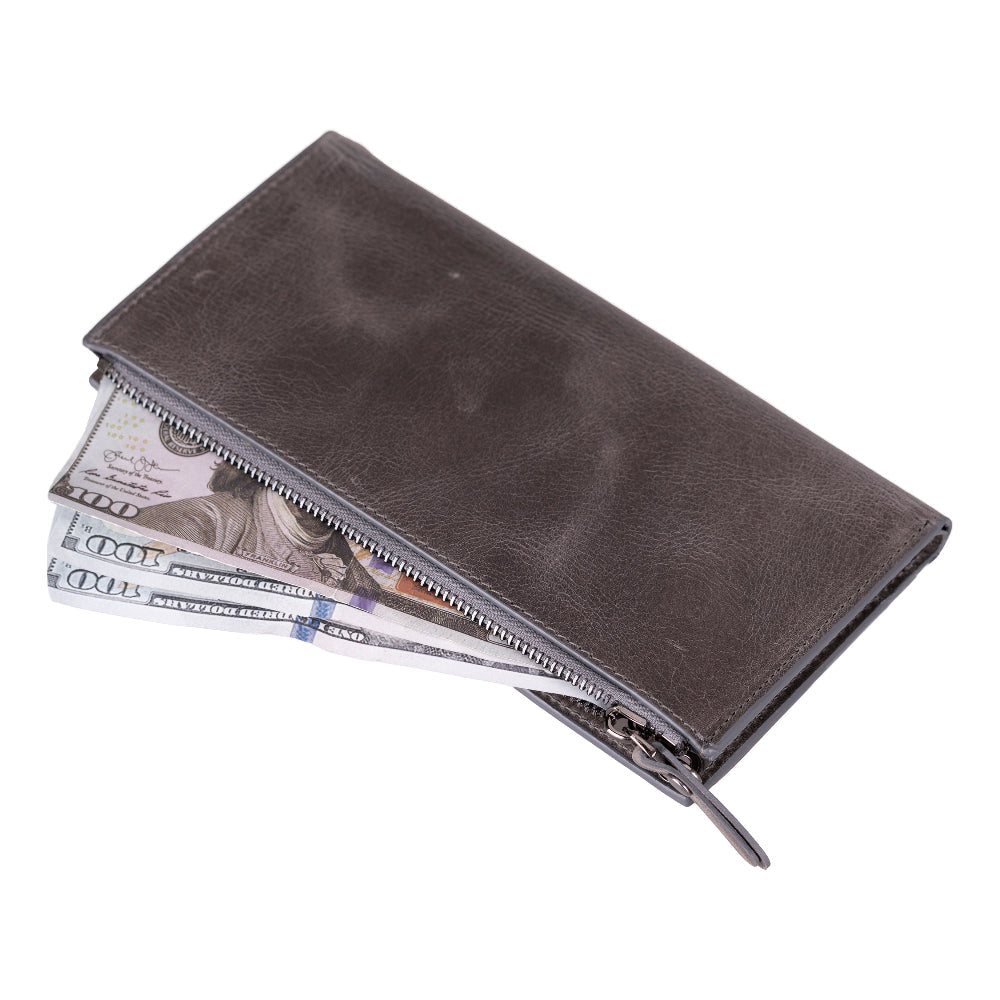 Crossbody Leather Wallet – with Phone Compartment, Card Slots & Shoulder Strap (Calista)