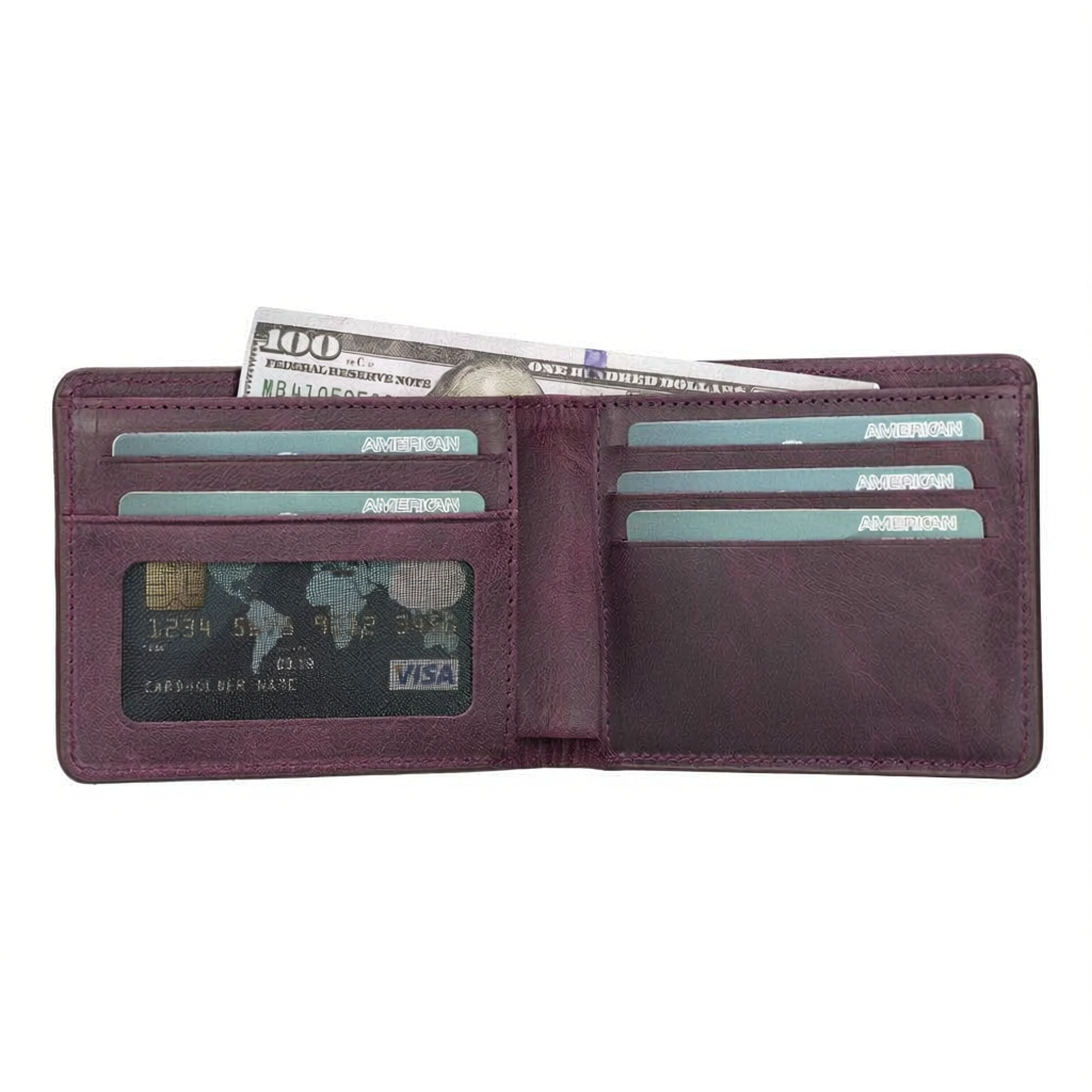 Leather Wallet โ Genuine Leather Bifold Wallet with Card Slots (Torin)