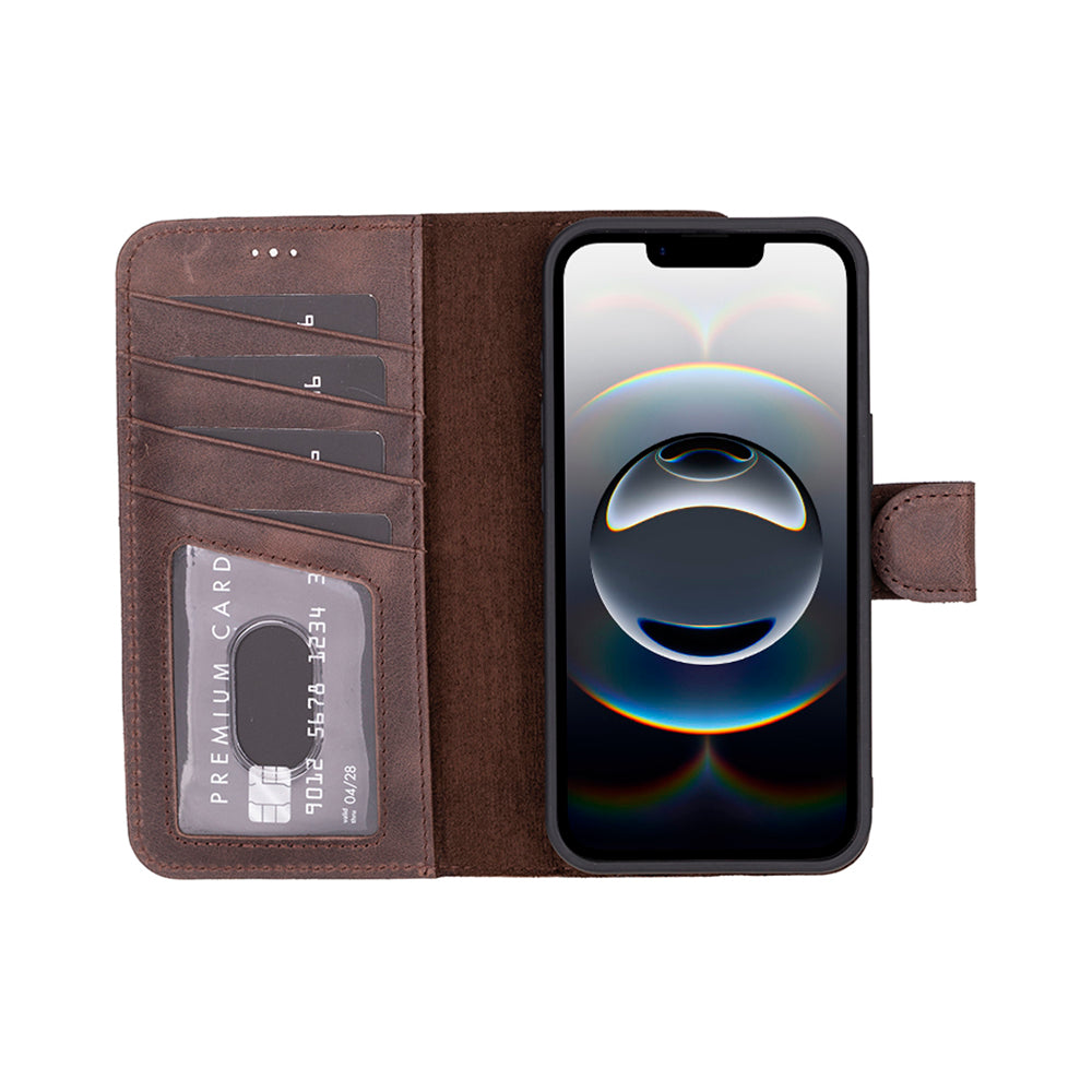 Magic iPhone 17E / 16E Leather Wallet Case Detachable