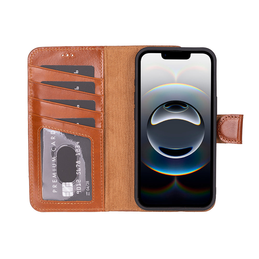 Magic iPhone 17E / 16E Leather Wallet Case Detachable