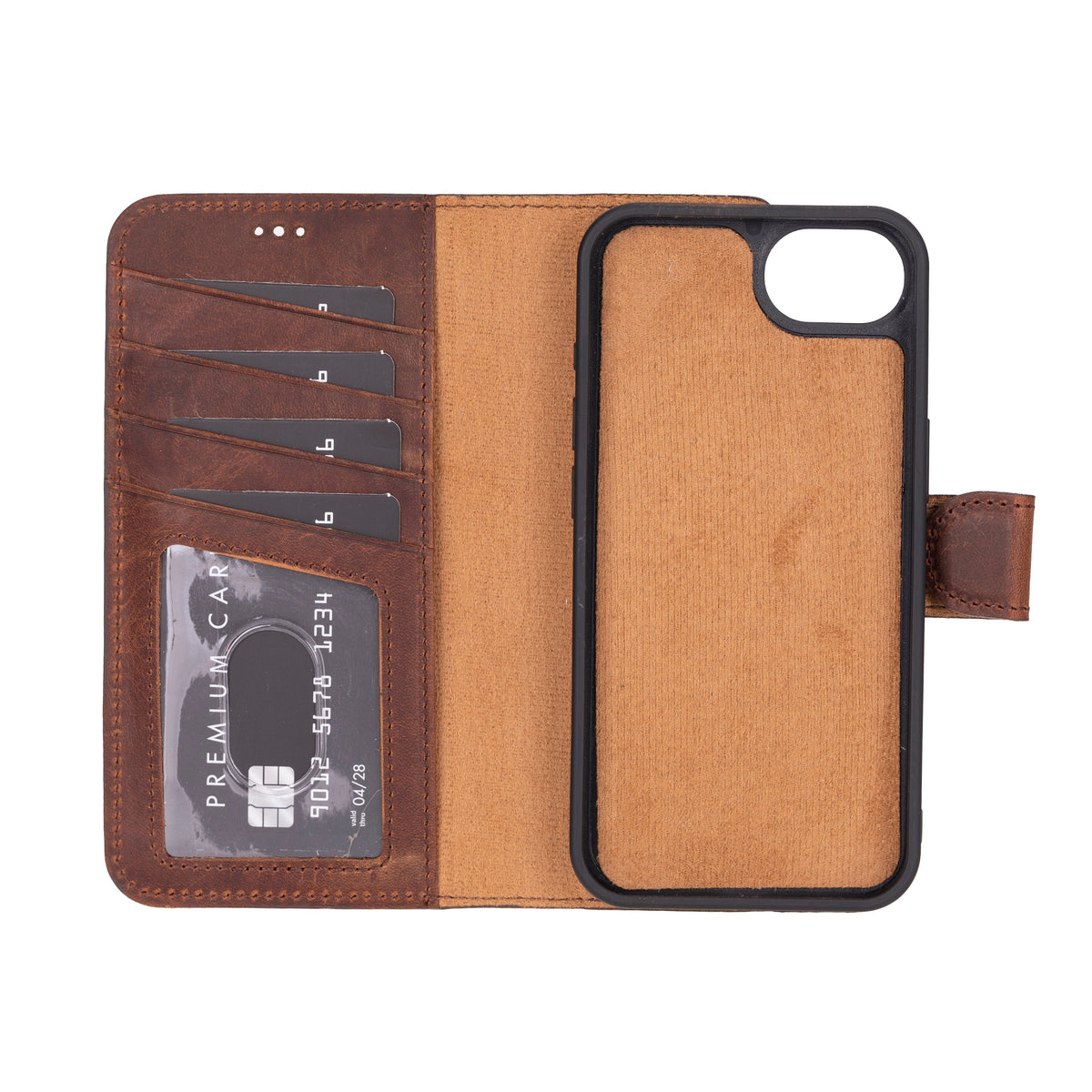 Magic iPhone 17E / 16E Leather Wallet Case Detachable