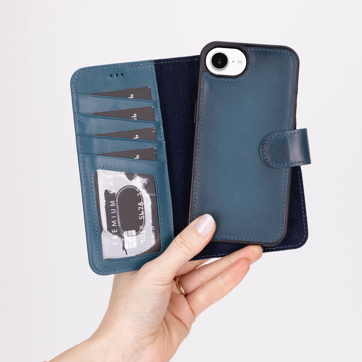 Magic iPhone 17E / 16E Leather Wallet Case Detachable