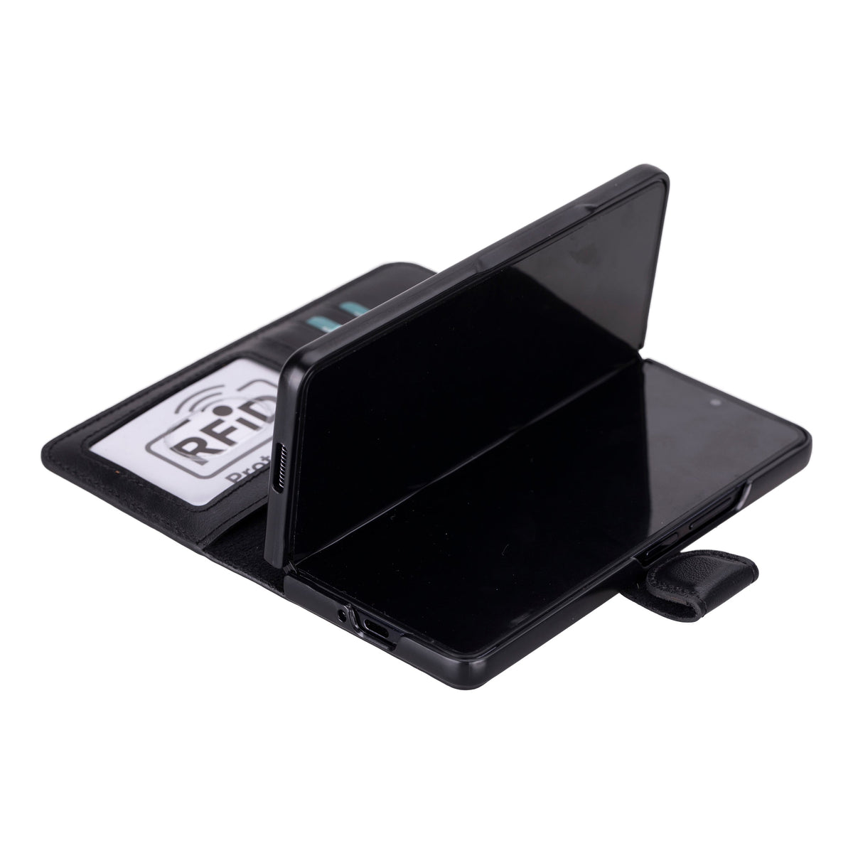 Handcrafted Leather Wallet Case, RFID Blocking, Samsung Galaxy Z Fold 5 (Rune)