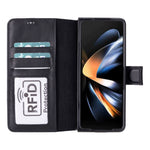 Handcrafted Leather Wallet Case, RFID Blocking, Samsung Galaxy Z Fold 5 (Rune)