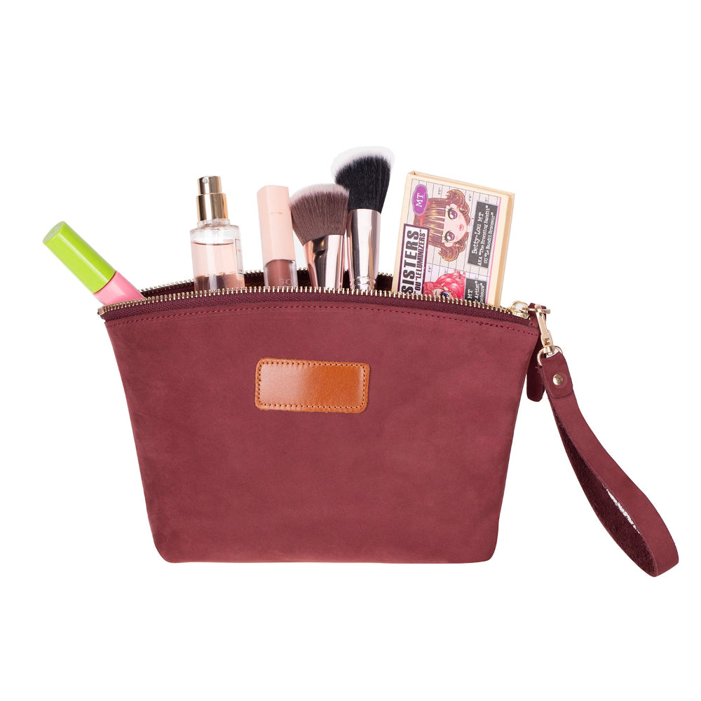 Luna Leather Makeup Bag