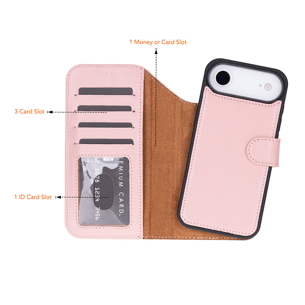 Magic iPhone 17 Leather Wallet Case, Pro /Pro Max / Air (Detachable)
