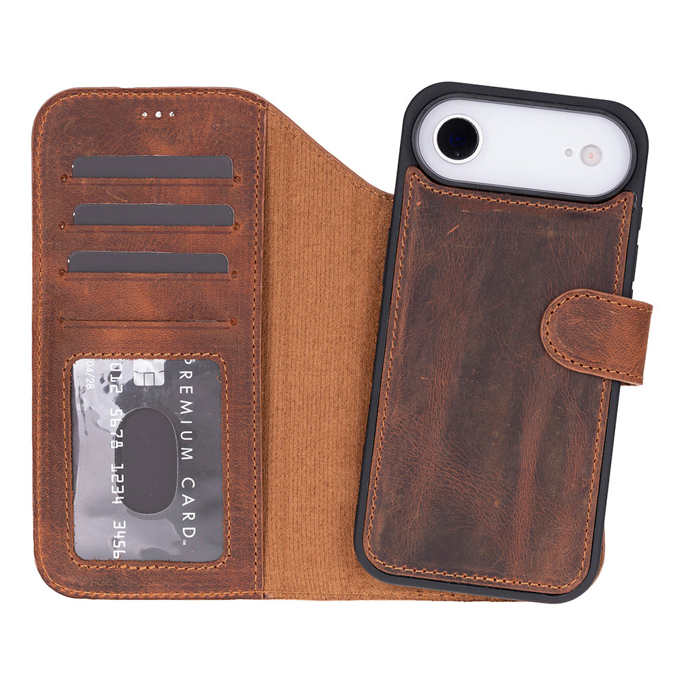 Magic iPhone 17 Leather Wallet Case, Pro /Pro Max / Air (Detachable)