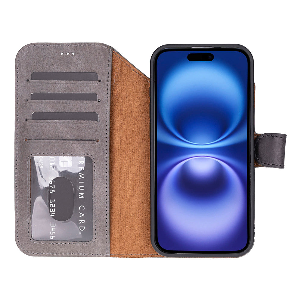 Magic iPhone 17 Leather Wallet Case, Pro /Pro Max / Air (Detachable)