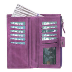 Hanger Leather Wallet – with Phone Compartment, Card Slots & Coin Pocket (Calista)