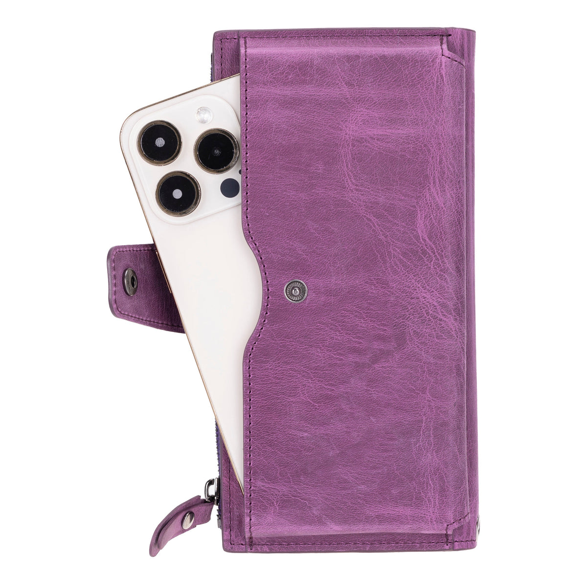 Hanger Leather Wallet – with Phone Compartment, Card Slots & Coin Pocket (Calista)