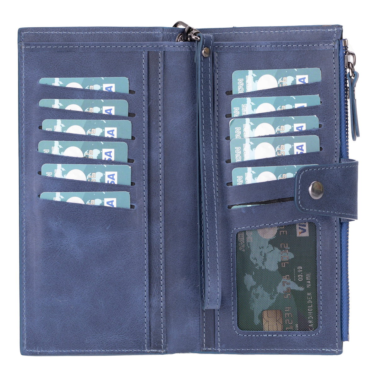 Hanger Leather Wallet – with Phone Compartment, Card Slots & Coin Pocket (Calista)