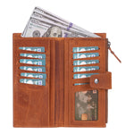 Hanger Leather Wallet – with Phone Compartment, Card Slots & Coin Pocket (Calista)